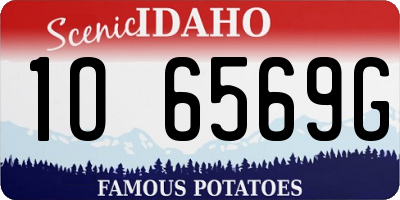 ID license plate 1O6569G