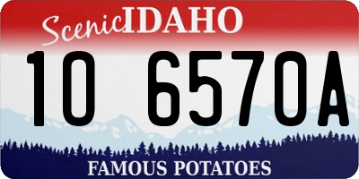 ID license plate 1O6570A