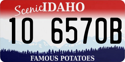 ID license plate 1O6570B