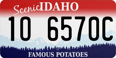 ID license plate 1O6570C