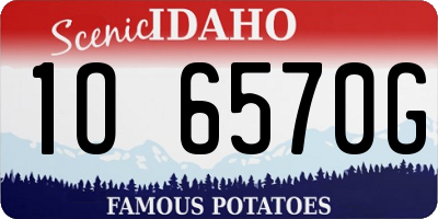 ID license plate 1O6570G