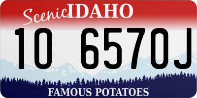 ID license plate 1O6570J