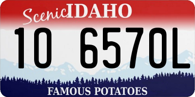 ID license plate 1O6570L