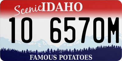 ID license plate 1O6570M