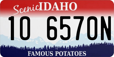 ID license plate 1O6570N