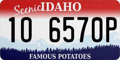 ID license plate 1O6570P