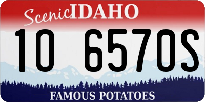ID license plate 1O6570S