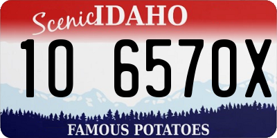 ID license plate 1O6570X