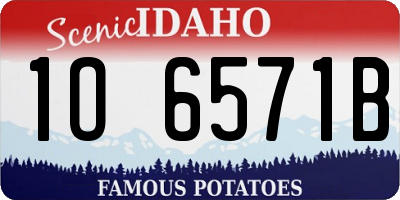 ID license plate 1O6571B