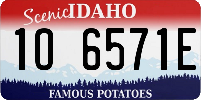 ID license plate 1O6571E