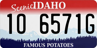 ID license plate 1O6571G