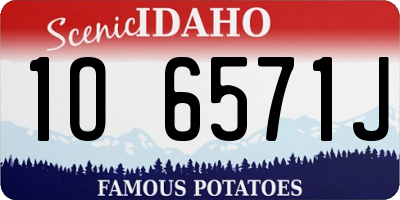ID license plate 1O6571J
