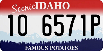 ID license plate 1O6571P