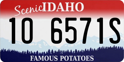 ID license plate 1O6571S