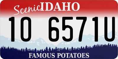 ID license plate 1O6571U