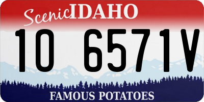 ID license plate 1O6571V
