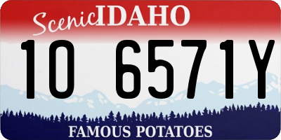 ID license plate 1O6571Y