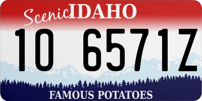 ID license plate 1O6571Z