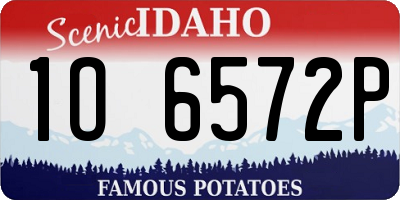 ID license plate 1O6572P