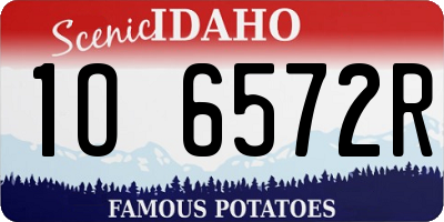 ID license plate 1O6572R