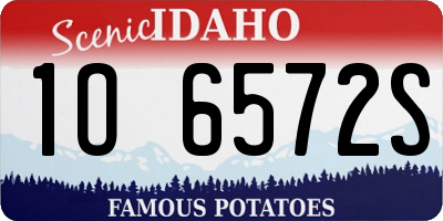 ID license plate 1O6572S