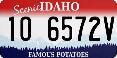 ID license plate 1O6572V