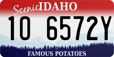 ID license plate 1O6572Y