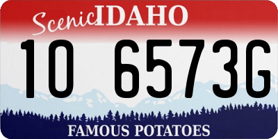 ID license plate 1O6573G