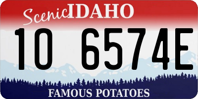 ID license plate 1O6574E