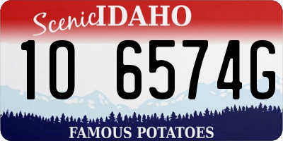 ID license plate 1O6574G