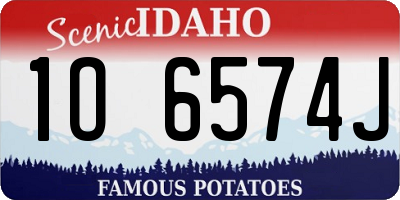 ID license plate 1O6574J