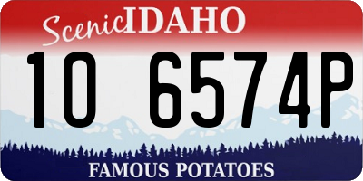 ID license plate 1O6574P