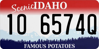 ID license plate 1O6574Q