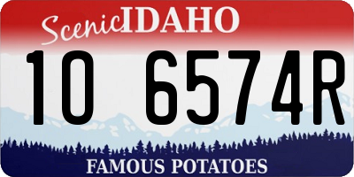 ID license plate 1O6574R