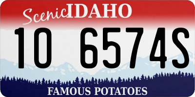 ID license plate 1O6574S