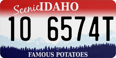 ID license plate 1O6574T