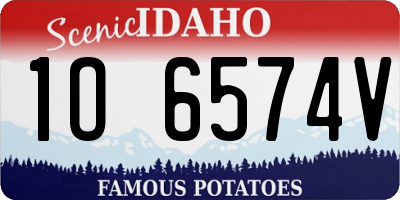 ID license plate 1O6574V