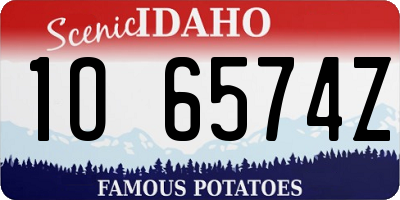 ID license plate 1O6574Z