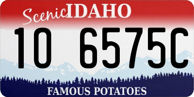 ID license plate 1O6575C