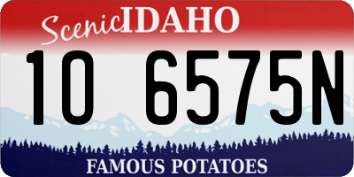 ID license plate 1O6575N