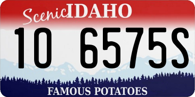 ID license plate 1O6575S