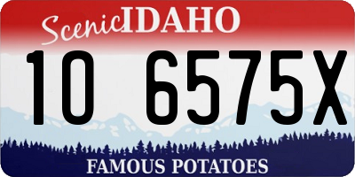 ID license plate 1O6575X