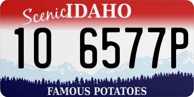 ID license plate 1O6577P