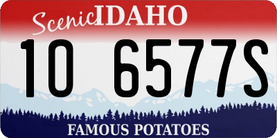 ID license plate 1O6577S
