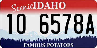 ID license plate 1O6578A