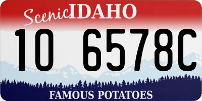 ID license plate 1O6578C