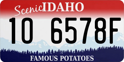 ID license plate 1O6578F