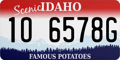 ID license plate 1O6578G