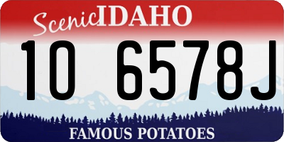 ID license plate 1O6578J