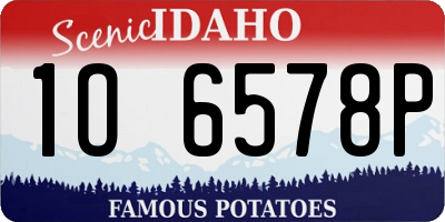 ID license plate 1O6578P